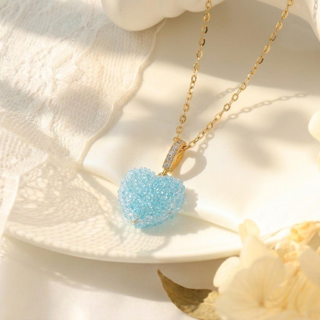 European Style Heart Zirconia Necklace for Women - Creative and Versatile Clavicle Chain Jewelry