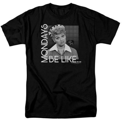 I Love Lucy Mondays Be Like Funny TV Show T-Shirt, schwarzes Unisex-T-Shirt