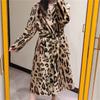 Winter Plush Coat Ladies Loose Fashion Plush  Coat Ladies Leopard Faux Fur Coat Long Faux Fur Jacket Women Thicken Coats