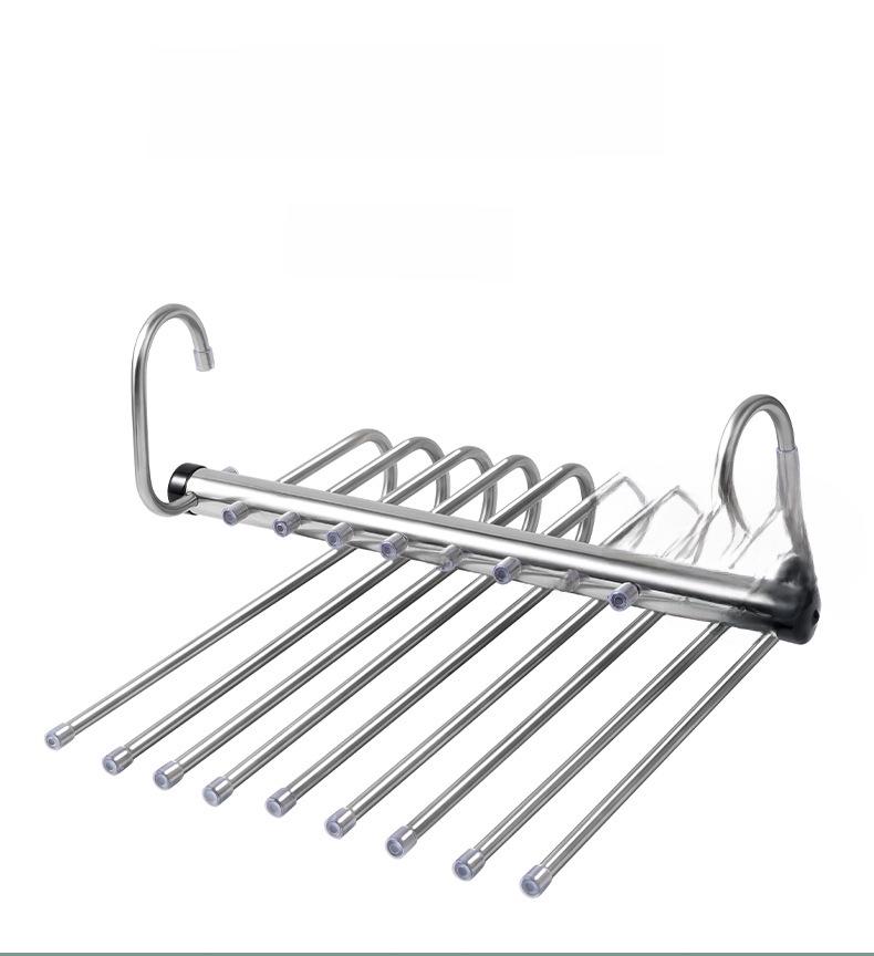 Telescopic Foldable Multi-Layer Trouser Rack Hanger – Magic Wardrobe Storage Clip