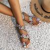 Fashion Shiny Bow Sequins Comfortable Sandals Buckle Thick Heels High Heels Party Wedding Shoes Summer 2025 New Luxury Women Sandals