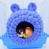 Warm Bird Nest Winter Bed Plush Snuggle House Hideout for Small Parrot Conure