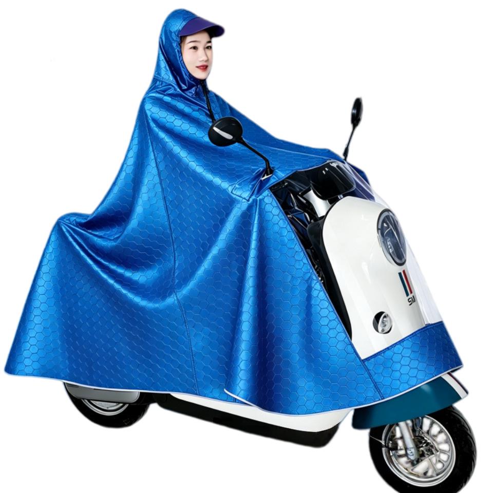 Impermeable Eléctrico XL para Vehículos, Antitormenta, Cubierta de Cuerpo Completo para Motocicletas de Pedal de un Solo/Doble Pasajero