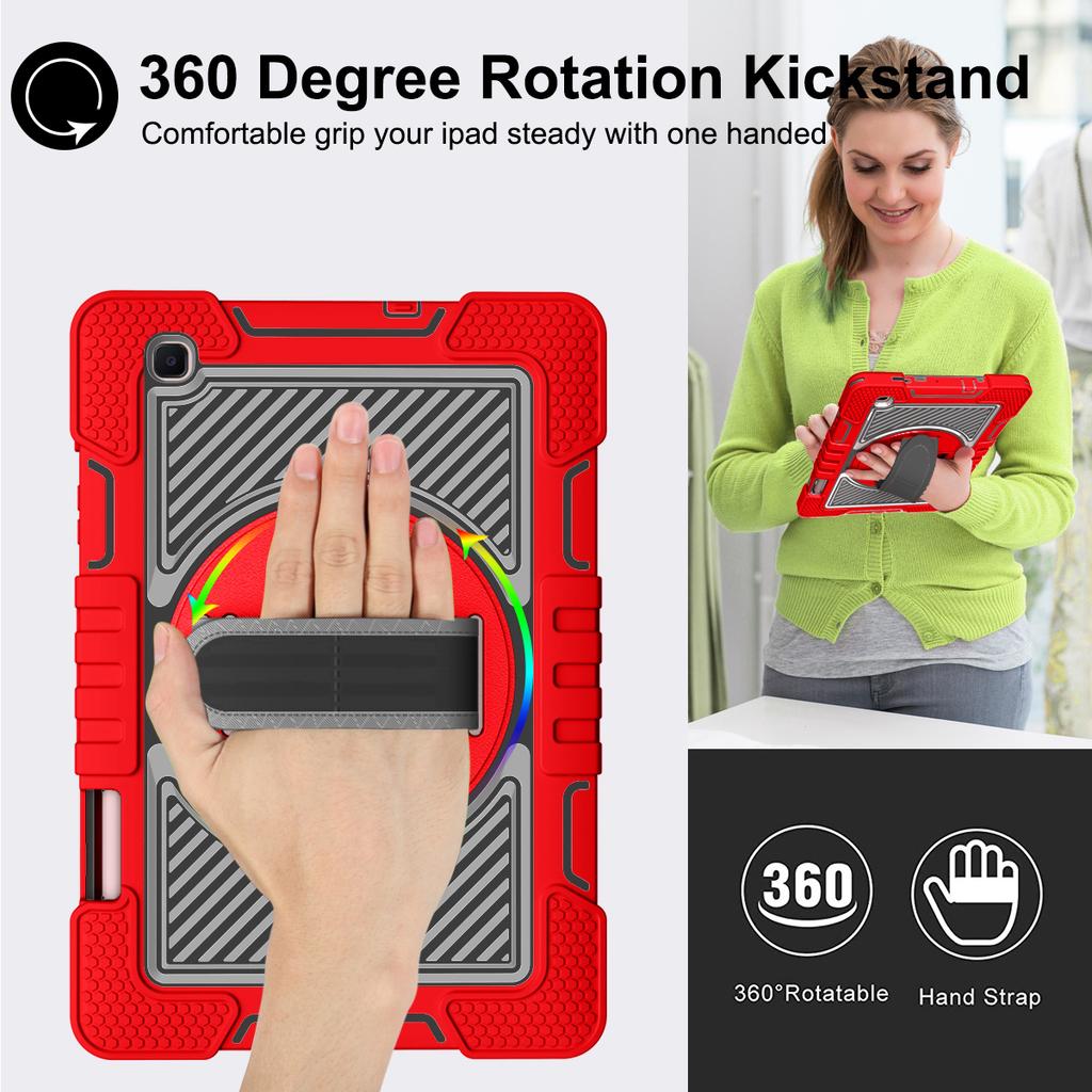 For Samsung Galaxy Tab A 8.0 SM-T290 T295 Case 360°Rotating Kickstand Shockproof Cover for Tab A 10.1 SM-T510 SM-T515