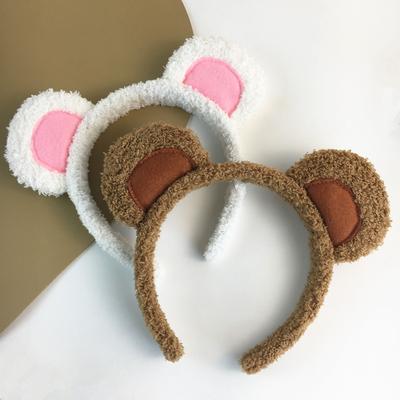 Lolita Plüsch Haarreif Tier Bärenohren Kopfschmuck Felliges Stirnband Niedliches Kopfstück Anime Kostüm Cosplay Zubehör