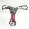 New Female Adjustable Stainless Steel Chastity Belt Cock Penis Cage Defecate Hole Anal Plug Adult Bondage Sex Toy