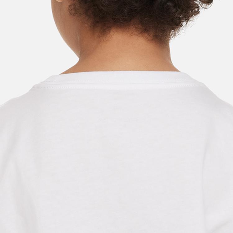 Nike Futura Cartoon Fruit Letter Logo Print Crew Neck Short Sleeve T-Shirt Kids Tops White DX7630-100