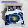 Set Biancheria da Letto Stampata Calcio Argentina 3 Pezzi Copriletto Traspirante Accogliente come Regalo per Inaugurazione Casa o Festa