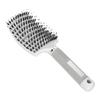 Curved Design Vented Styling Brush Soft Bristle Anti Frizz Hair Comb  Wet Dry Hair