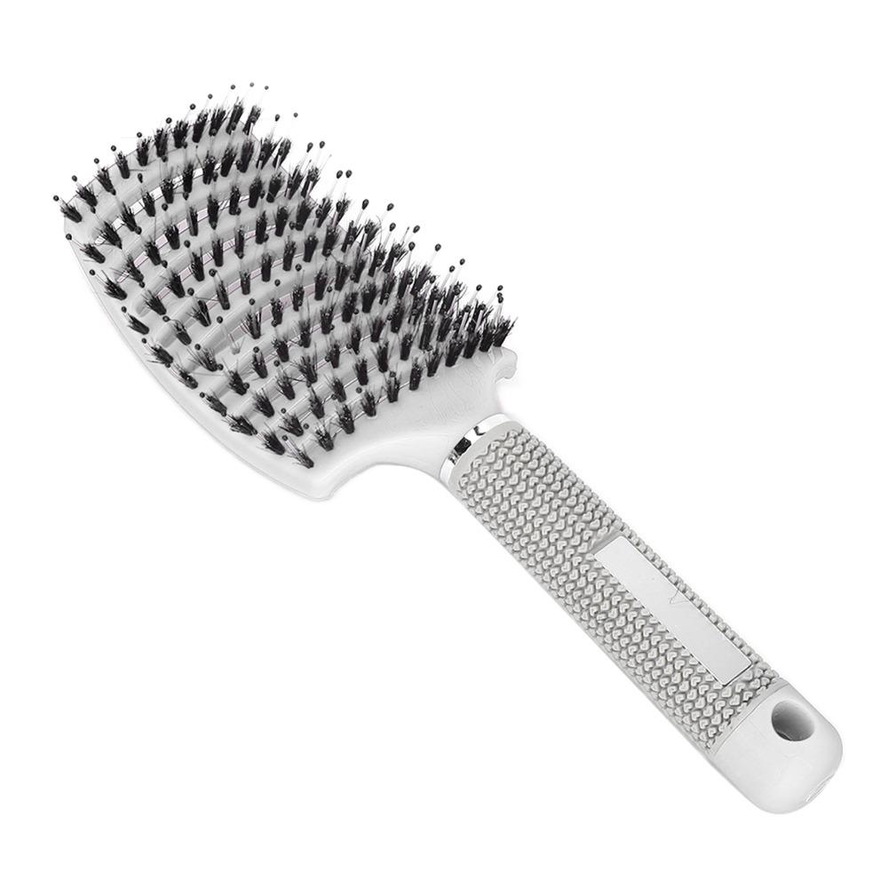 Curved Design Vented Styling Brush Soft Bristle Anti Frizz Hair Comb Wet Dry Hair