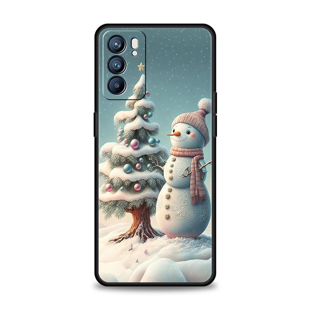 

Рождественский чехол с принтом для Oppo Reno8 Reno7 Reno6 Pro A54 5G Find X6 X5 A53 A52 A9 A15 A95 A17 A16 A57 A31 Oppo A9 2020
