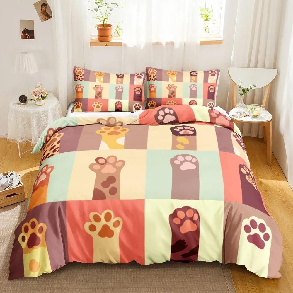 Cartoon Cute Cat Bedding CollectionDuvet Cover Comforter Bed Collection Quilt Cover PillowcaseKing Queen Twin Size Boys Girls Adultse