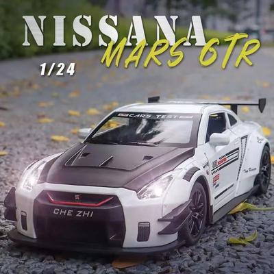 1:24 סקייליין ארס ניסאן GTR R34 R35 סגסוגת דגם מכונית ספורט מתכת יצוקה למות דגם מכונית מרוץ סימולציה קול ואור מתנת ילדים