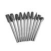 10pcs/set Precision Mini Tungsten Carbide Burr 6mm Shank Industrial Grade Grinding Head Hard Alloy Rotary File Metal Engraving