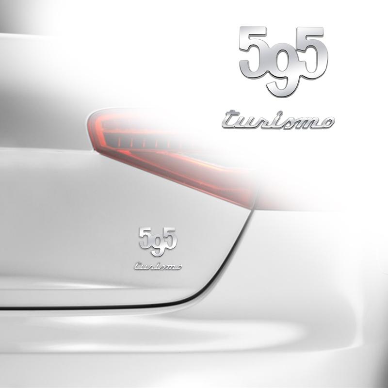 Autocollant de Voiture Métal Logo Emblème Badge 595 Décalcomanie de Coffre Pour Abarth 695 595 Turismo Competizione 70ème Anniversaire