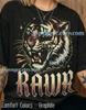 Rawr Tiger Comfort Colors® Tshirt, Vintage Big Cat Tees, Roaring Feline Sweater, Retro Animal Tanktop, Fierce Predator Wildlife,