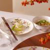 NARUMI Ramage Plate Set, 19cm, White, Floral Print, Cute and Stylish Pair of Plates, Gift Boxed, 52468-23400