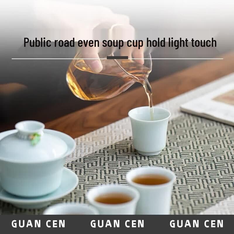 Guan Cen Pink-Green Stainless Steel Tea Set