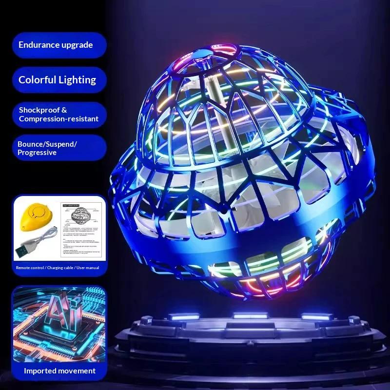 Intelligente Induktion UFO Drehende Fliegende Kugel Leuchtende Coole Fernbedienung Fliegende Scheibe Gyroskop Kinderspielzeug Junge Magische Kugel