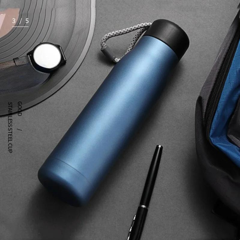 400/550ML Thermo Bottle Vacuum Flasks with Rope Stainless Steel Outdoor Travel Cups Portable Thermal Water Bottles