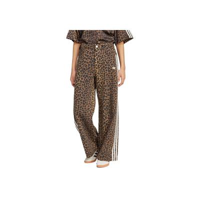 Originals Classic Sports Series Brand Logo Leopard Print Comfortable Loose Casual Pants Women Bottoms Black Rock-Layer-Bronze KA2680