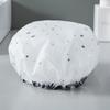 Double-layer Waterproof Shower Cap Fashion Bathing Caps Star Pattern Bathroom Hair Salon Supplies