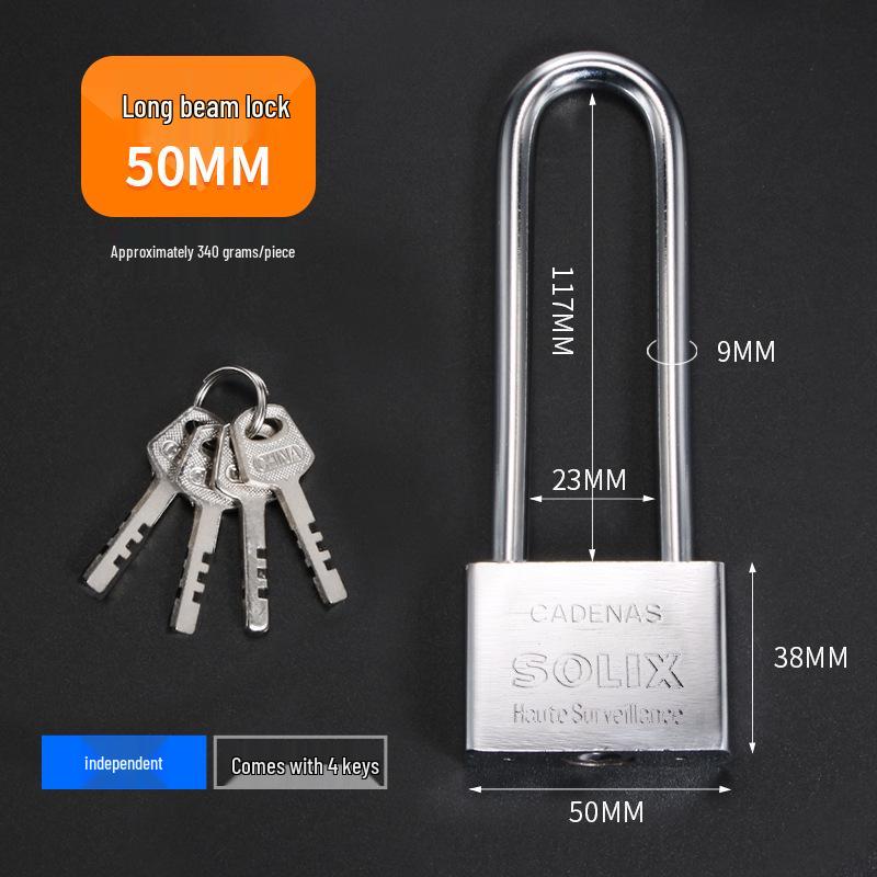 Erweiterter Vorhängeschloss-Schrankverschluss, Langer Bügel & Griff, U-förmiges Haustürschloss