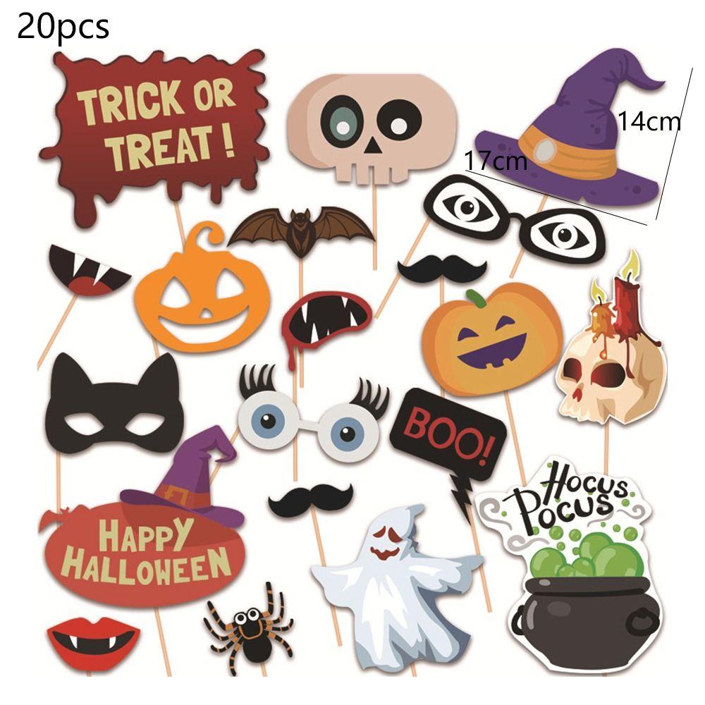 20pcs Pumpkin Ghost House Bat Funny Photo Props  Halloween Party Decoration