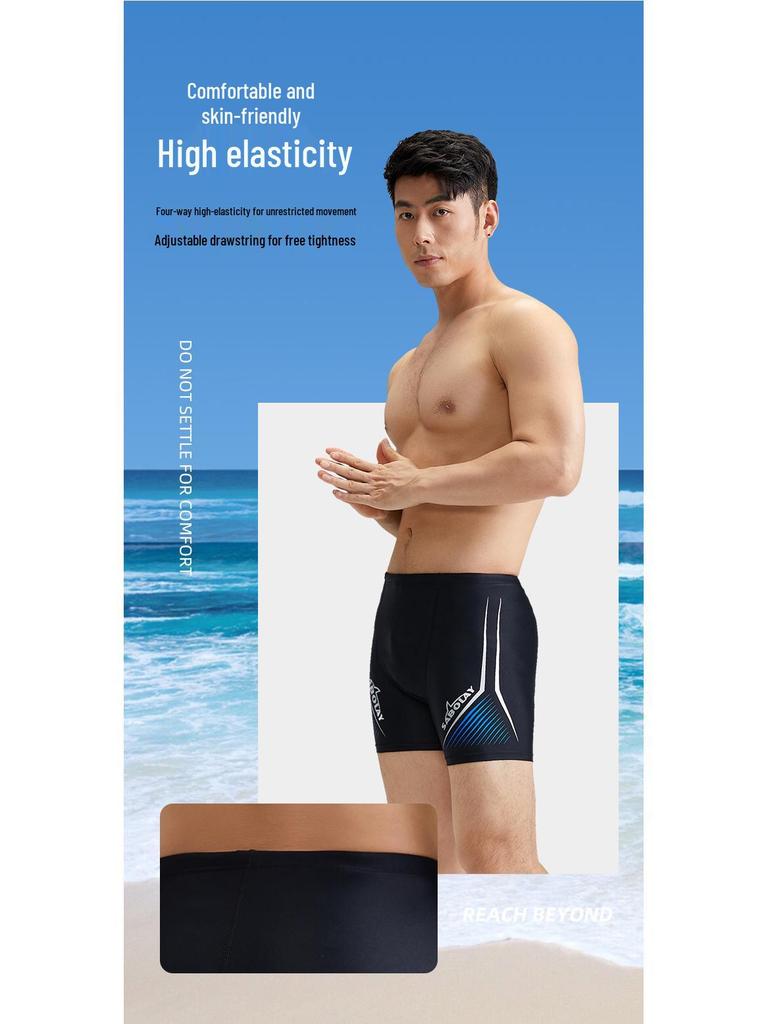 SABOLAY Herren Racing Badehose - High-End Nylon Flat-Leg Design für professionelle Schwimmer