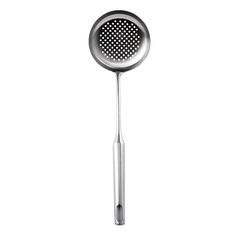 15-Zoll Edelstahl Schaumlöffel Sieblöffel Schöpfkelle, Geschlitzter Löffel zum Kochen, Abgießen & Frittieren