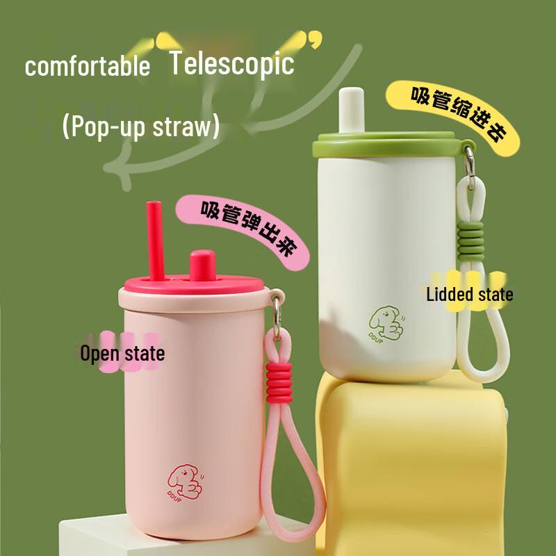 Elegant Portable Vacuum Insulated Straw Bottle