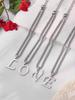 26-Letter Pendant Anklet: Stainless Steel Simple Design Foot Jewelry