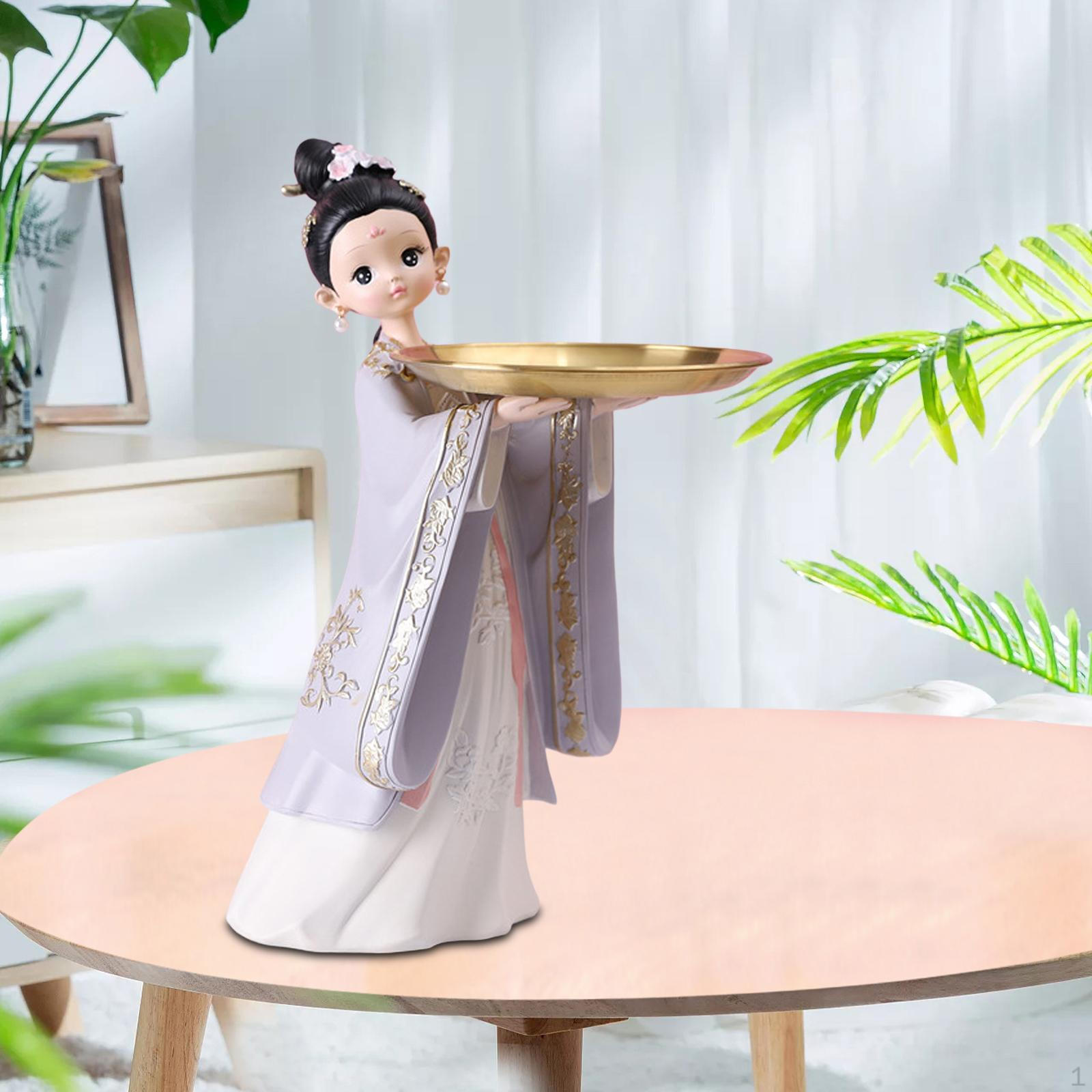 

Поднос для девочек, статуэтка, скульптуры, ювелирные изделия, ключ для хранения ключей, держатель для шкафа, счетчик, статуи из смолы для Purple