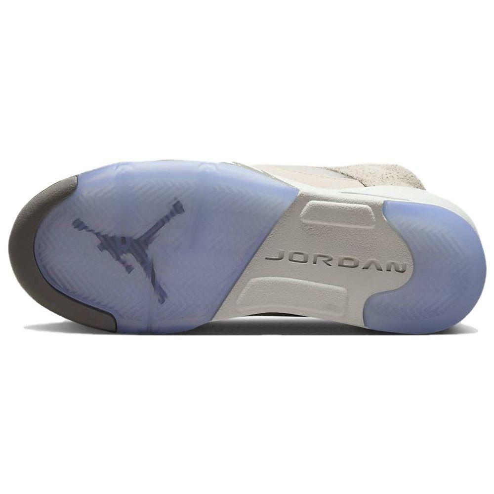 Air Jordan 5 Retro SE Craft GS Açık Orewood Kahverengi Çocuk Spor Ayakkabı Krem Güvenlik-Turuncu Düz-Kalaylı FD9220-180