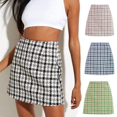 Rock mit hoher Taille, gut gemusterter Retro-Kurzrock in A-Linie für Damen