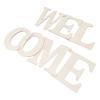 7PCS Welcome Sign Plywood 2mm Thickness Unpainted Welcome Decorative Letters for Wedding Party