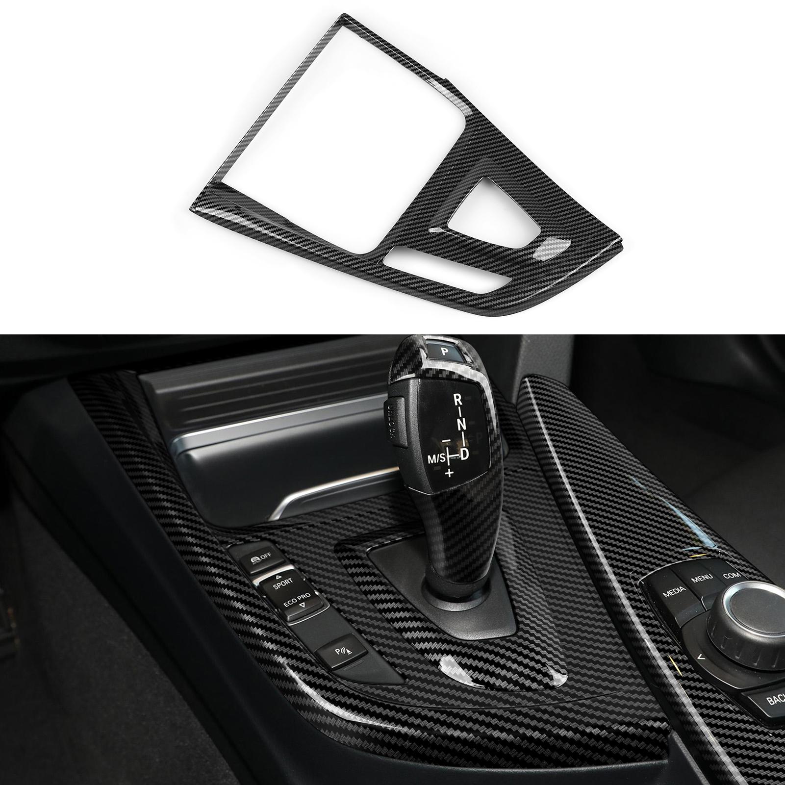 

For BMW 3 4 Series F30 F31 F32 F33 F34 F36 (2012-2018) Car Center Console Gear Shift Cover Panel, Carbon Fiber ABS Trim Sticker чёрный