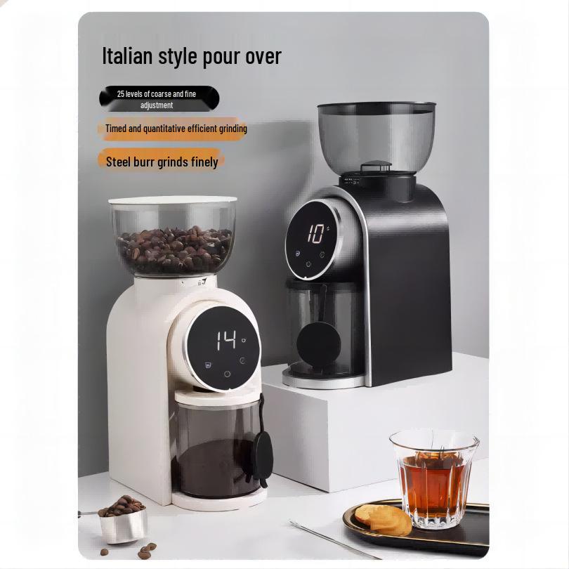 Adjustable Coarseness Italian Pour Over Commercial Coffee Grinder - Minimalist Style
