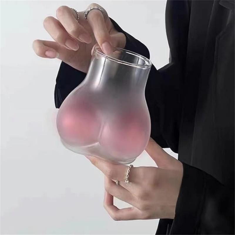Creative Cute Funny Cups Funny Sexy Hip Shape Glass Buttocks Cocktail Beer Glass Coffee Tea Wine Juice Whiskey Cup