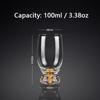 2/4/6pcs Crystal Liquor Glasses Set 100ml Vodka Shot Glass Wine Glasses Golden Whiskey Glass Spirits Sake Soju Brandy Tea Cup
