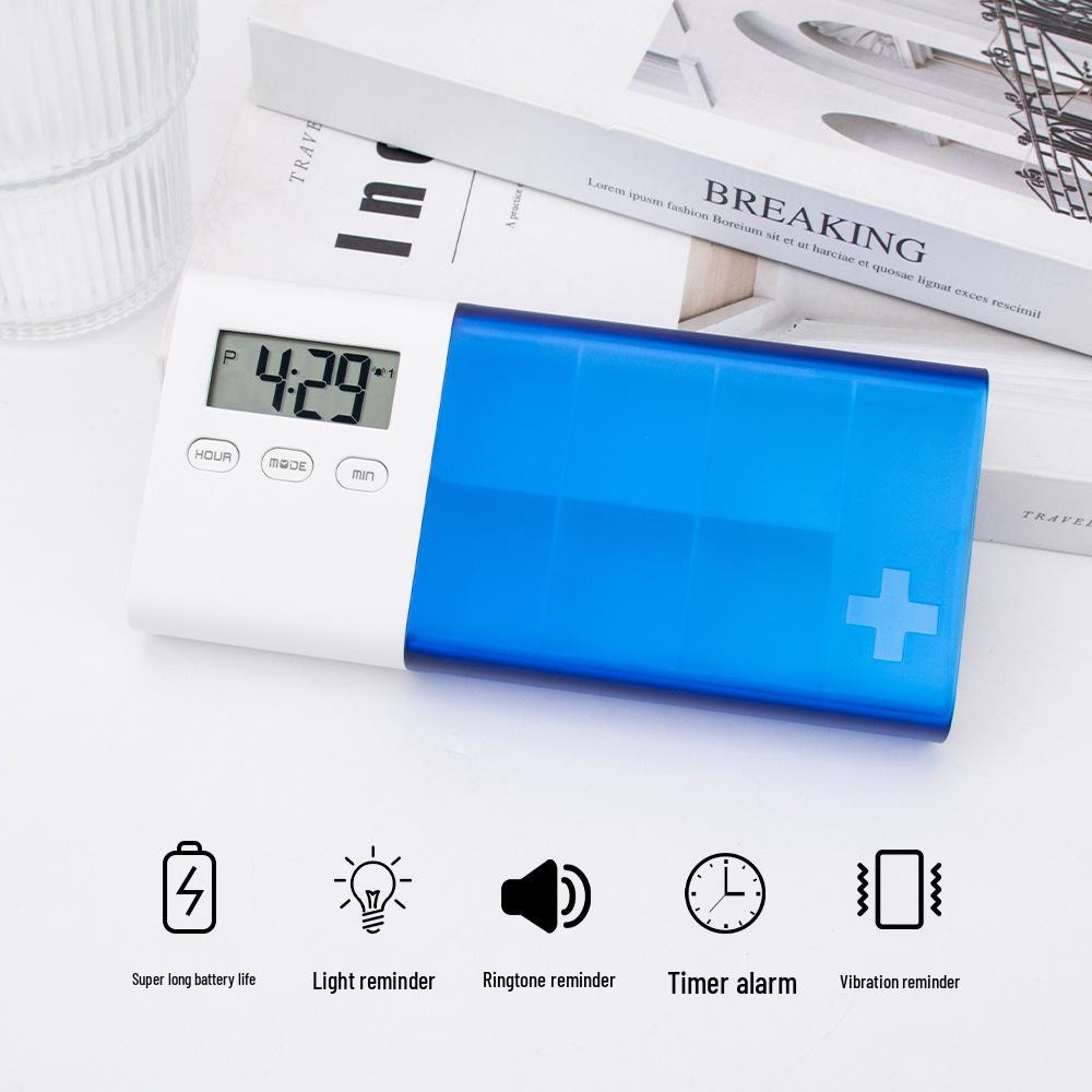 Portable Smart Medicine Box with Compartmentalized Design and Moisture-Proof Seal for Medication Reminders