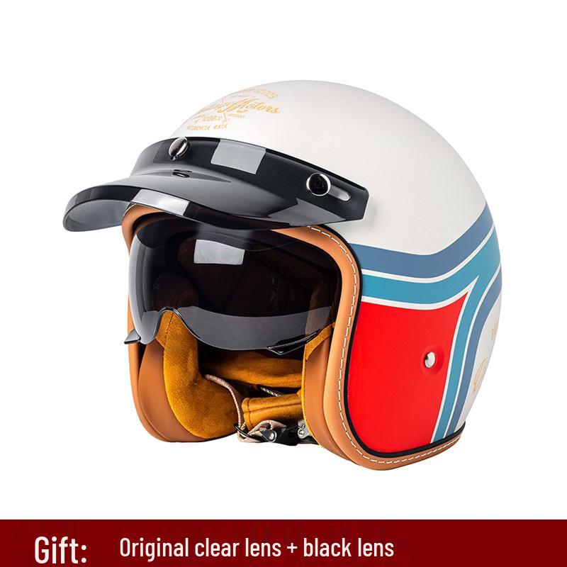 Best-Selling 3/4 DOT Motorcycle Helmet for Men & Women – Retro Scooter/Moped/Cruiser Style