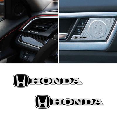 2/4 Stück 3D Aluminium Auto Audio Lautsprecher Dekorieren Badge Aufkleber für Civic Fit Jazz Accord Pilot Passport Stepwgn CRV BRV HRV Vezel