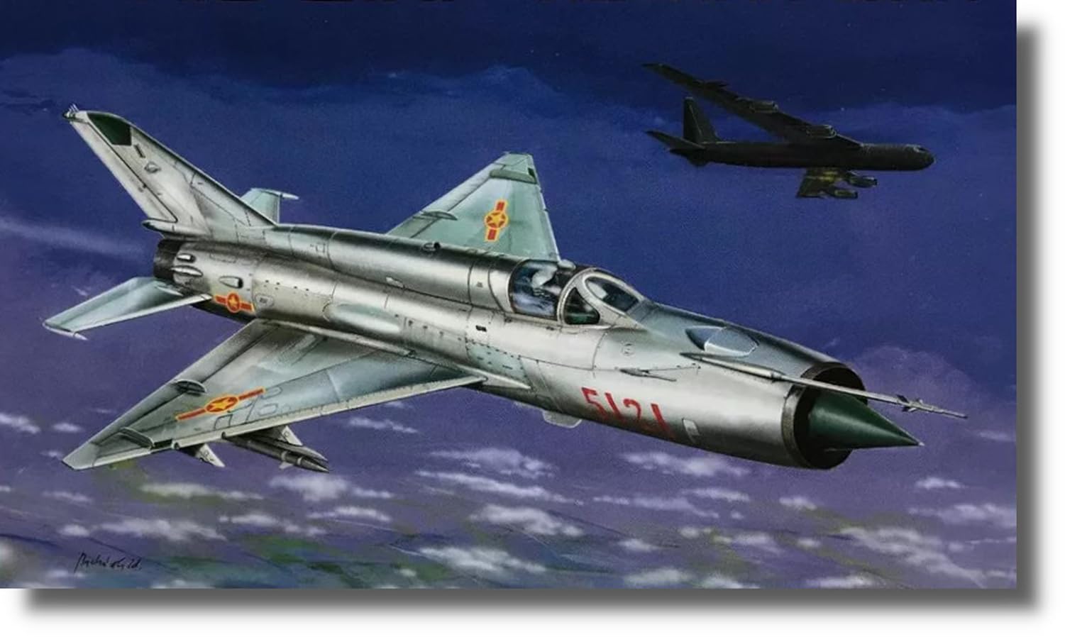 

SEMAR scale Soviet Fishbed Fighter Vietnam Plastic Model Kit SME72925 1/72 Mikoyan-Gurevich MiG-21MF