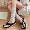 Premium Sense White Non-slip Heightened Thick Bottom Slope Flip-flops Women's Summer Outer Wear 2025 New with Skirt Cool Slippers
