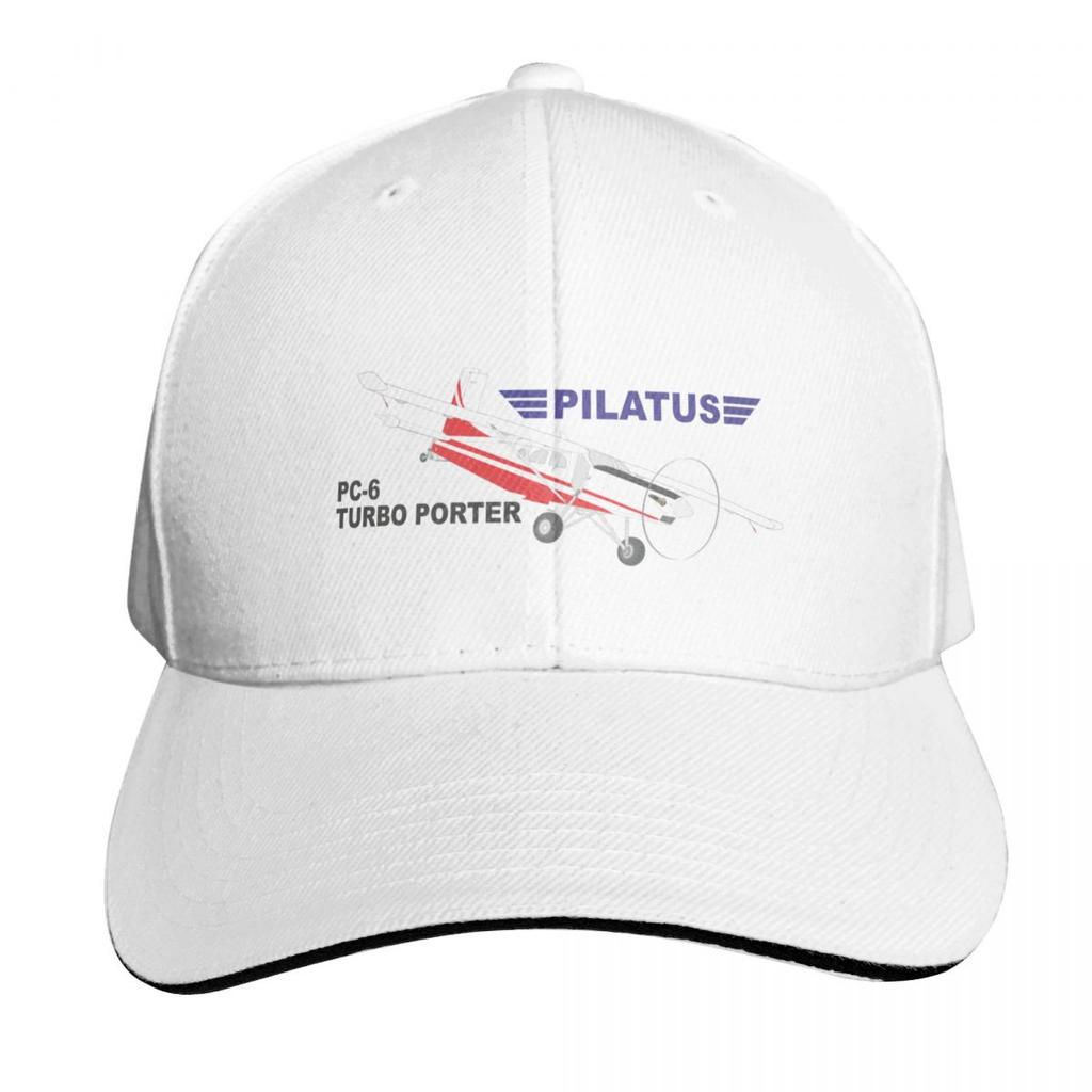 Pilatus Pc6 Baseball Cap Breathable Mesh Back Adjustable Buckle Closure Moisture Wicking Quick Dry