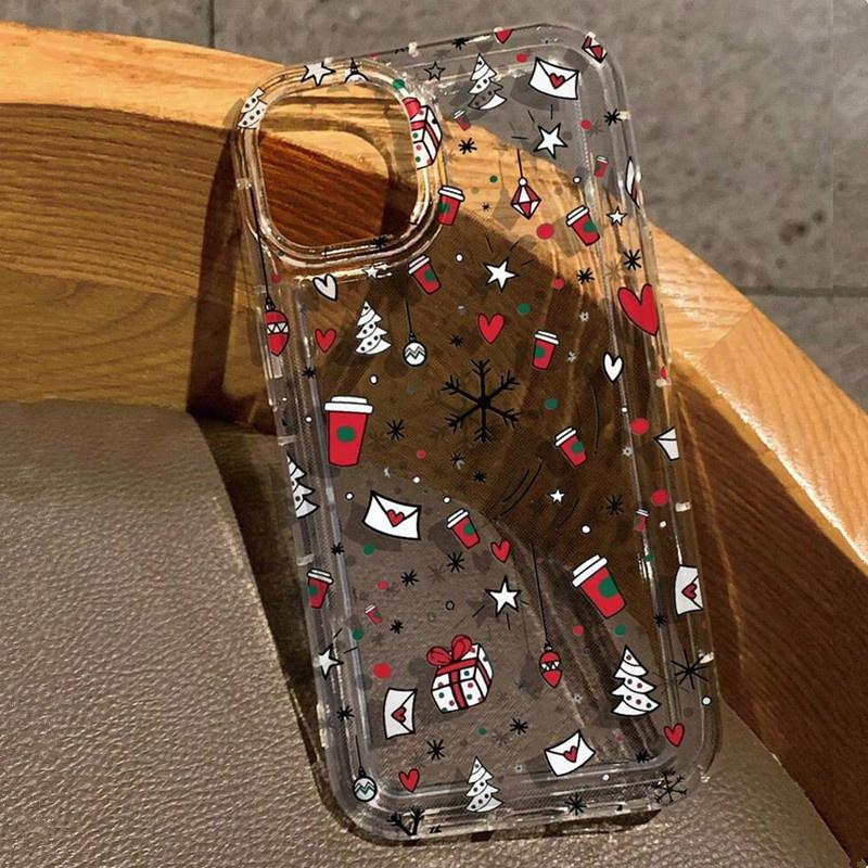 Luxury Cartoon Christmas Clear Case for  Mi 11 Lite 5G NE 14 13T 13 12T 12X 12 Poco X6 F5 X5 X3 Pro Soft Shockproof Cover
