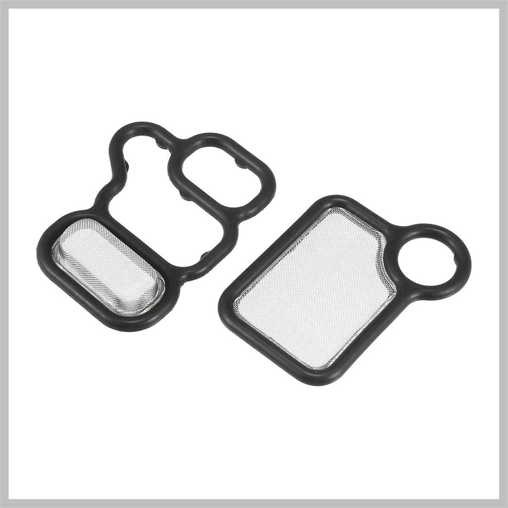 VTEC Solenoid Gasket Spool Valve Filter Screen Fit for Honda CRV with O-Ring - Pack of 3 Black Replacement Car Parts