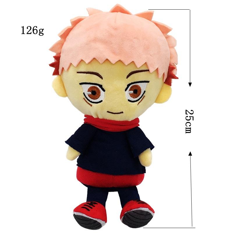 

25cm Jujutsu Kaisen Plush Playthings Anime Gojo Plushies Fushiguro Megumi Kugisaki Nobara Gojo Satoru Gentle Stuffed Dolls Children Gifts багряний