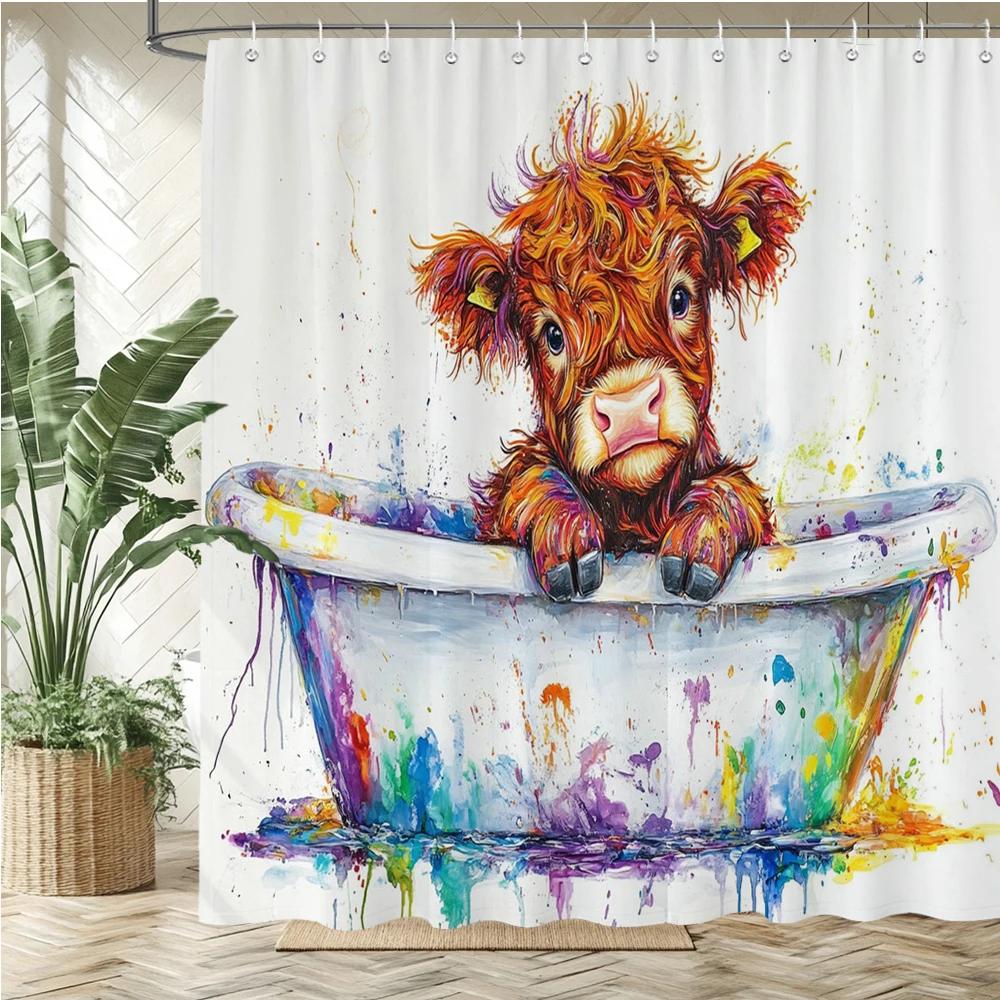 

Funny And Creative Animals Turtle Shower Curtain Bath Curtain Printing Polyester Bathroom Curtains For Home Decoration Curtain W60H190(CM)-1 Pcs